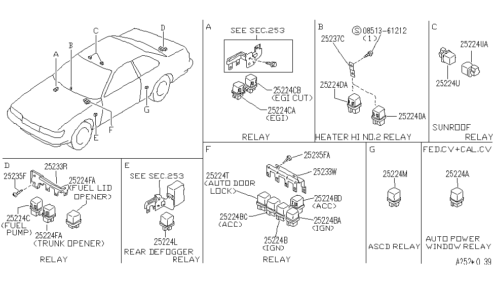 Infiniti 25235-F6600 Bracket-Relay