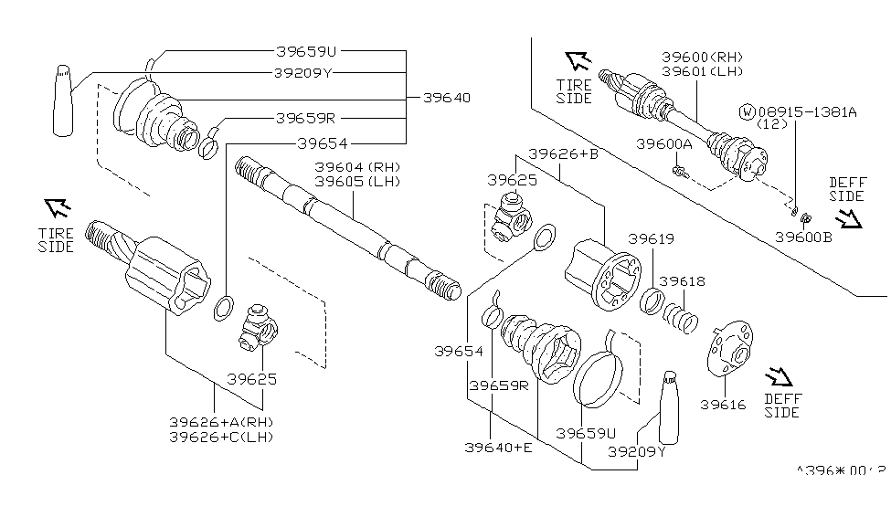 Infiniti 39606-56S10 Bolt