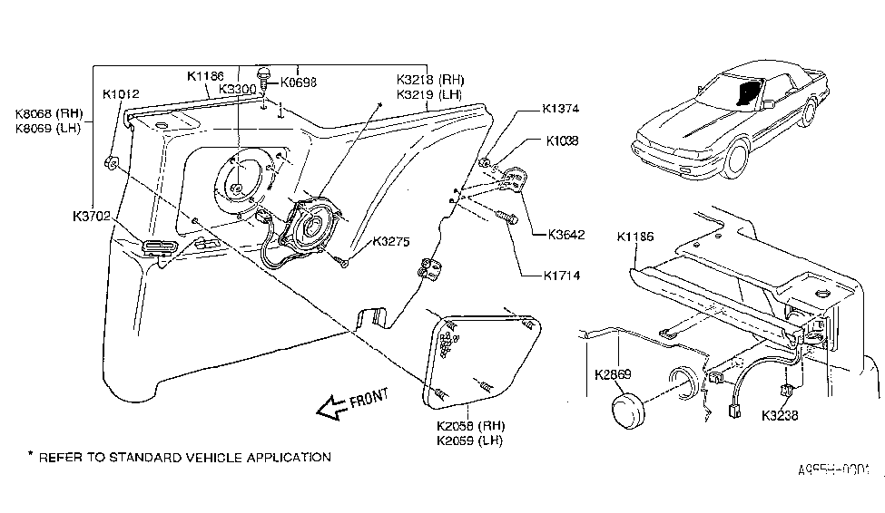 Infiniti K3702-9X003 Bezel-Seat Belt Retractor