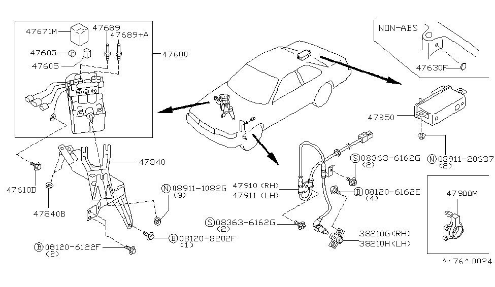 Infiniti 47960-F6501 Bracket-Sensor