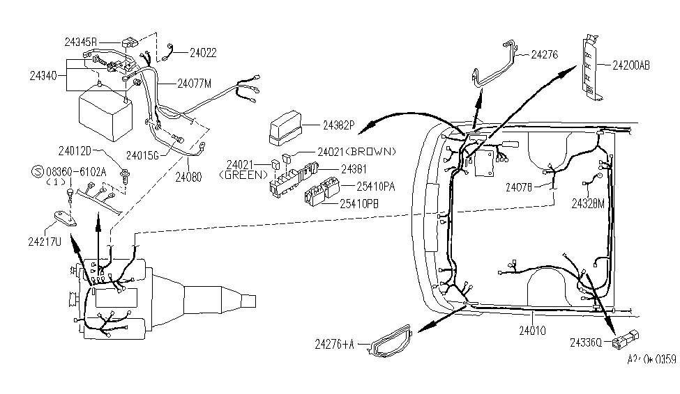 Infiniti 24320-F6610 Block Assy-Fuse