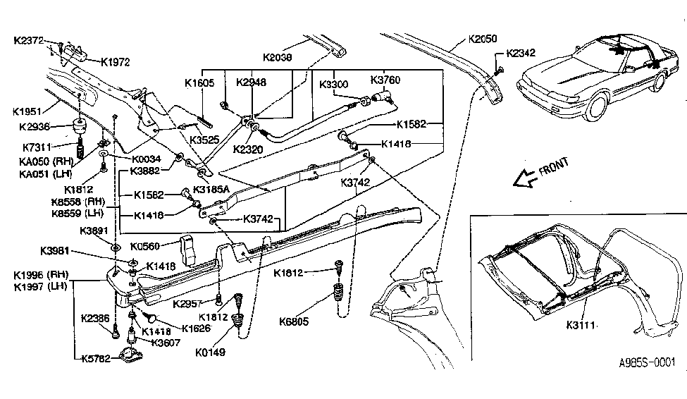 Infiniti K1997-9X131 Center-Rail Assembly