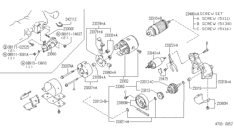 Infiniti 23372-43L16 Washer Set-Thrust