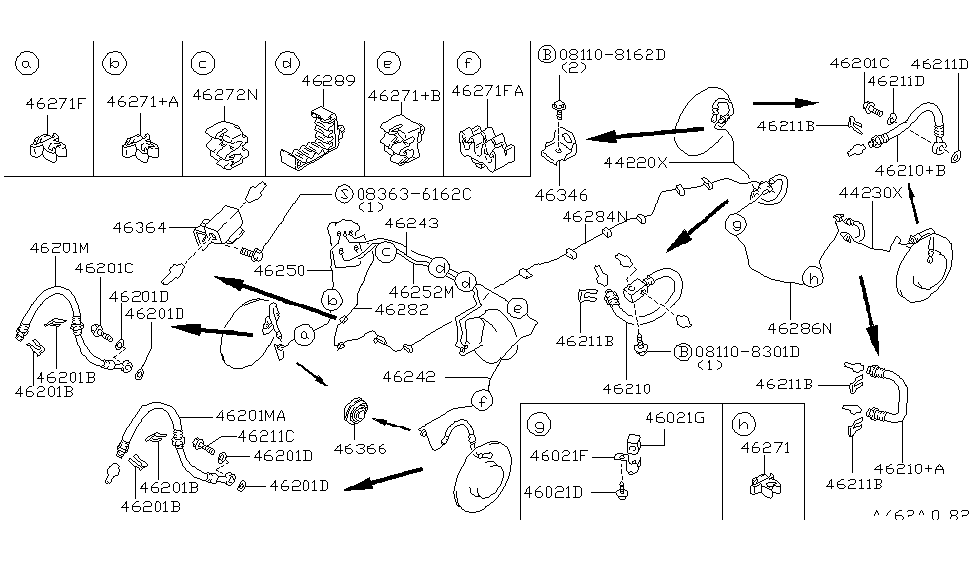 Infiniti 46282-F6601 Tube-Brake Rear