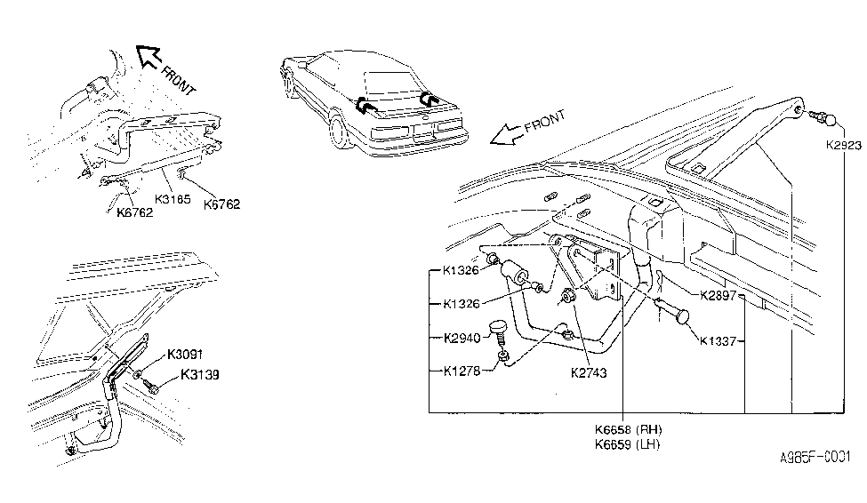 Infiniti K6658-9X001 Hinge Assy-Deck Lid RH