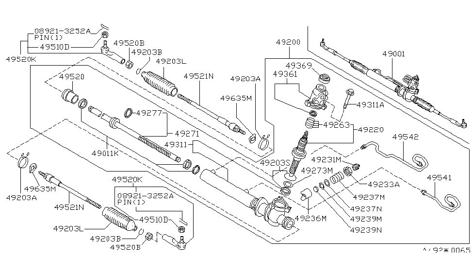 Infiniti 48203-F6600 Boot Kit-Power Steering Gear