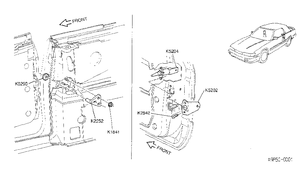 Infiniti K2252-9X001 Locator-Sd Front Door Guide