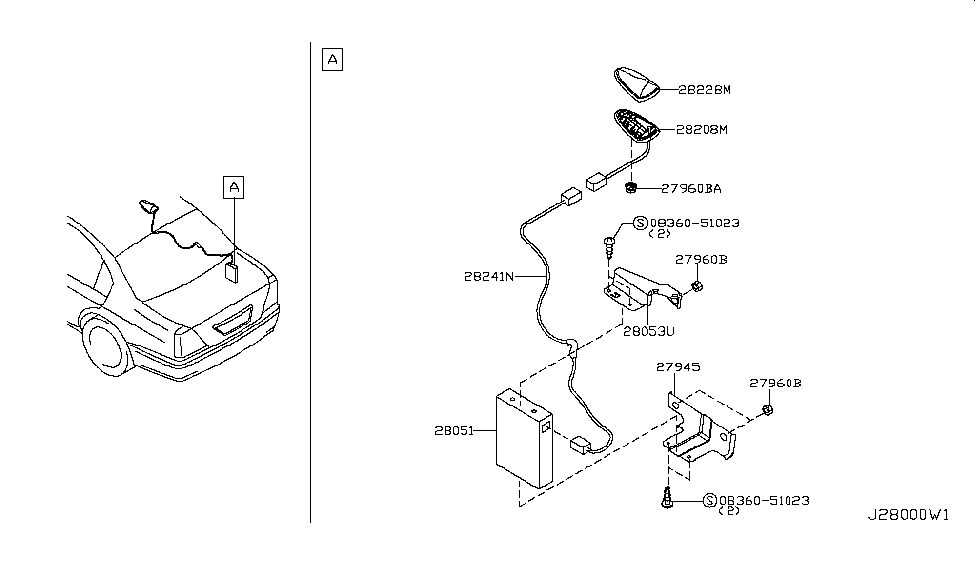 Infiniti 28054-CW50B Bracket