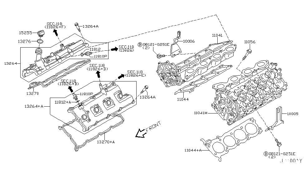 Infiniti 13224-6N200 Bolt-Rocker Cover