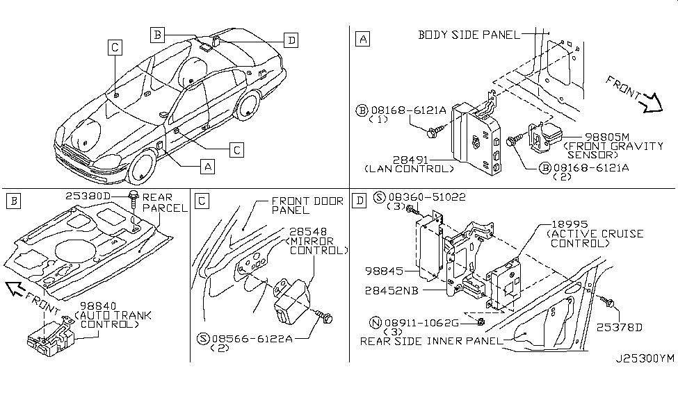 Infiniti 98845-AT31A Control Assembly-Seat Belt