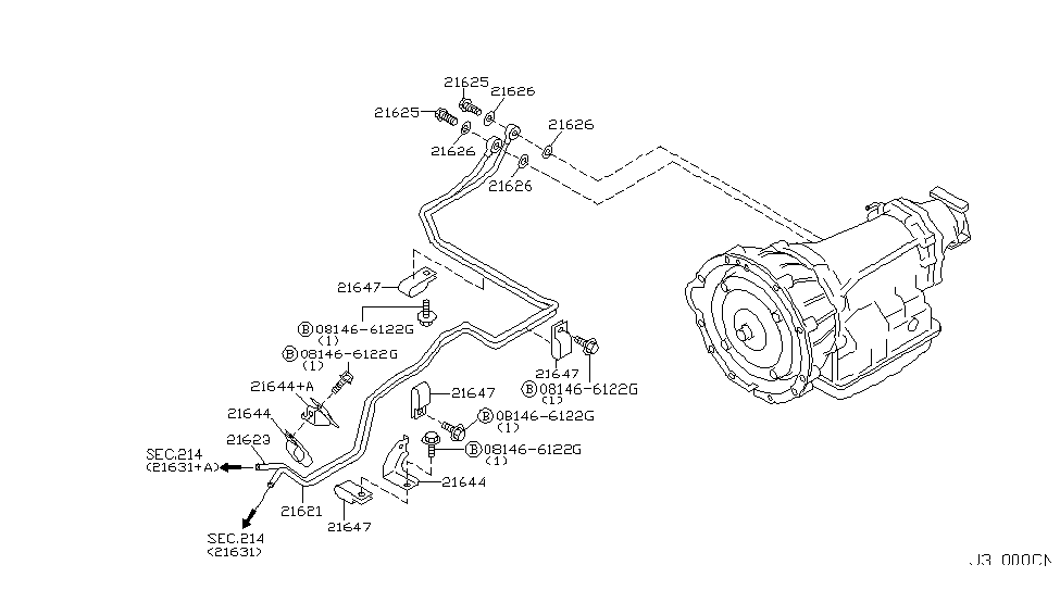 Infiniti 21644-AR010 Bracket-Tube Clamp