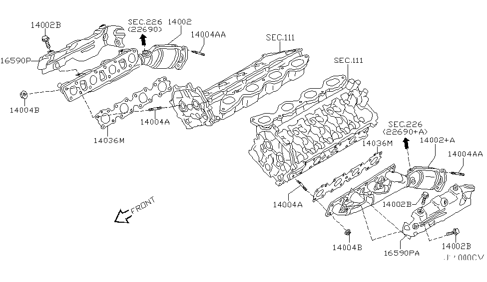 Infiniti 16590-AR211 Cover-Exhaust Manifold