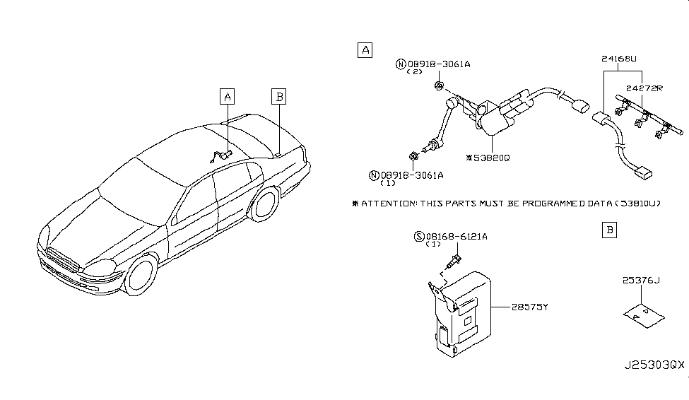 Infiniti 53810-AT31A Sensor Assembly-Height, Front RH