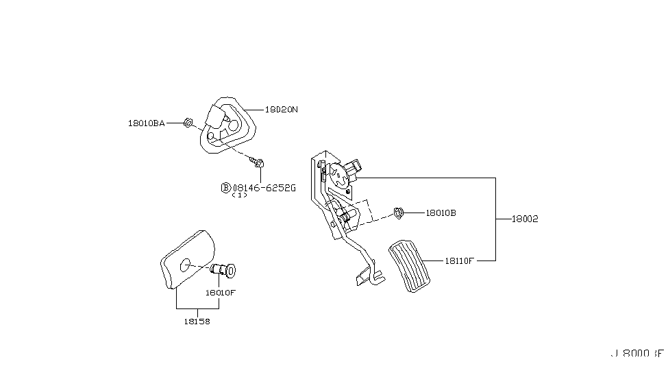 Infiniti 18020-AT300 Bracket-Accelerator Pedal