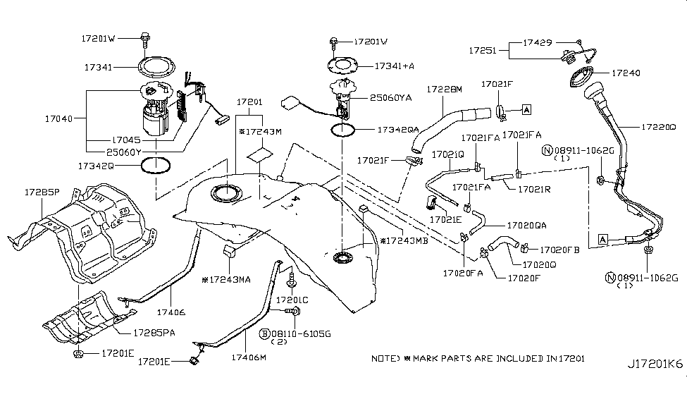 Infiniti 17243-1MG0C Shim-Fuel Tank