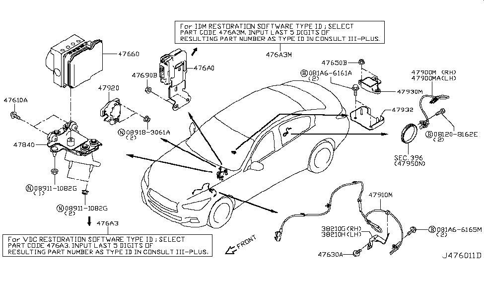 Infiniti 476A0-4GF0E Controller Assembly-IDM