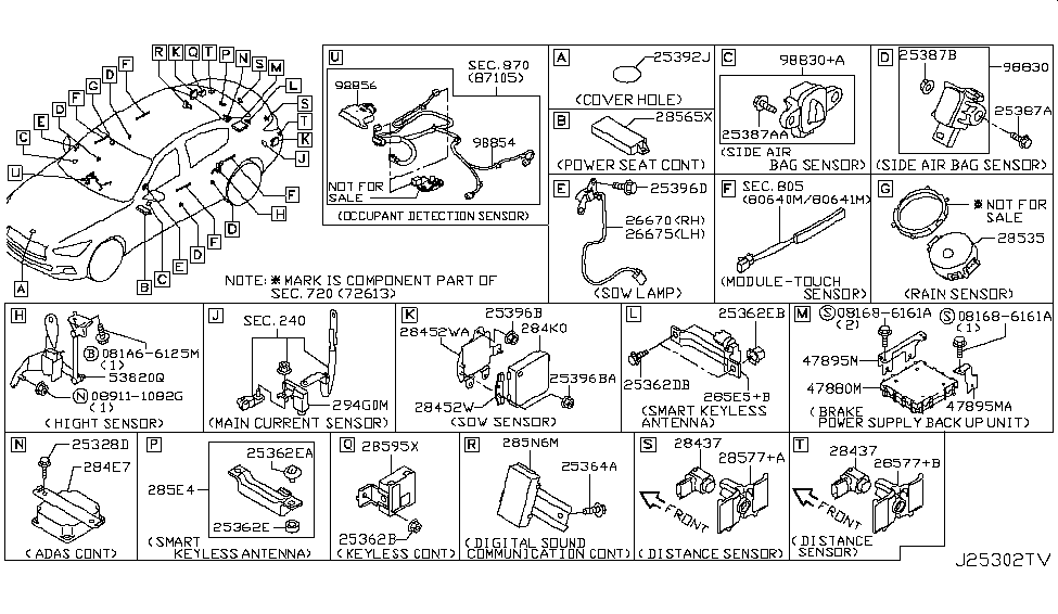 Infiniti 47895-4GA0A Bracket-Module