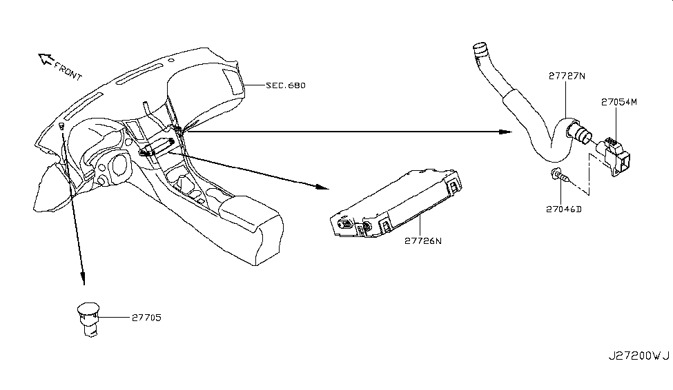 Infiniti 27727-4GF0B Duct-Aspirator