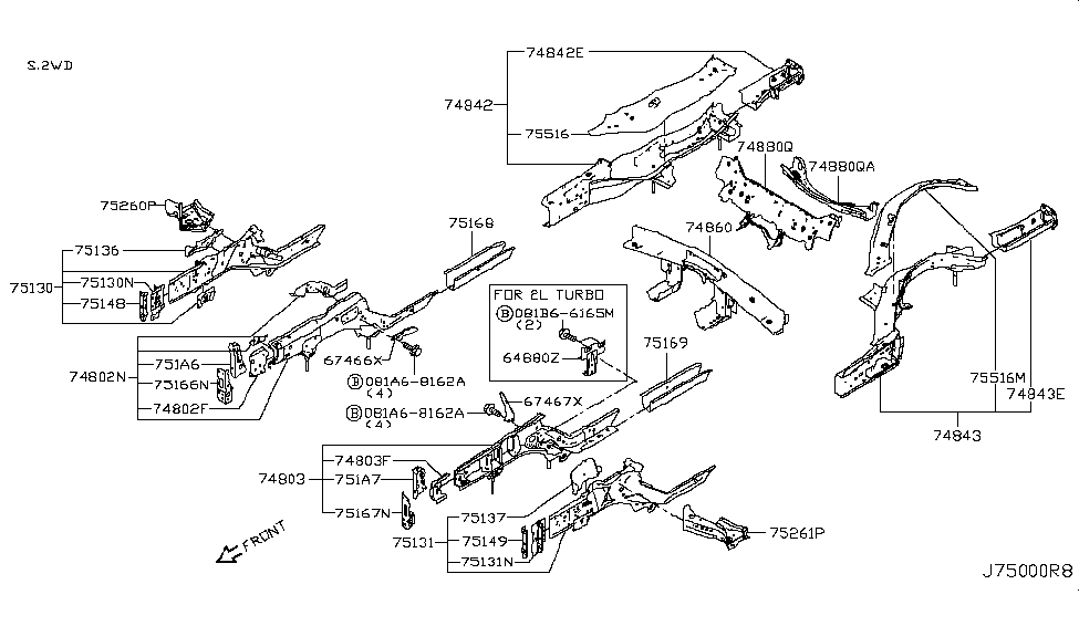 Infiniti 64880-4GC0A Bracket-Mounting