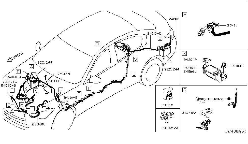 Infiniti 24345-AG02B Cover-Connector