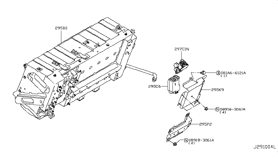 Infiniti 295P2-4GA0A Reinforce-Battery Cross Member