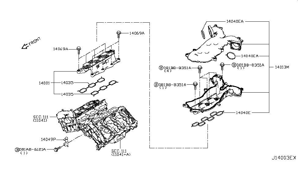 Infiniti 14049-5CA0A Bracket Ornament