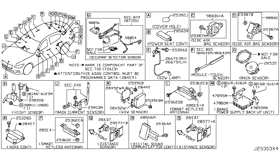 Infiniti 284E7-6HL2D Adas Controller Assembly