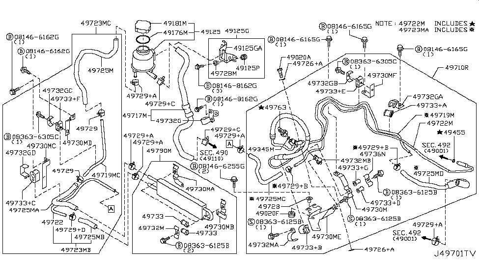 Infiniti 49732-1CA0A Clamp