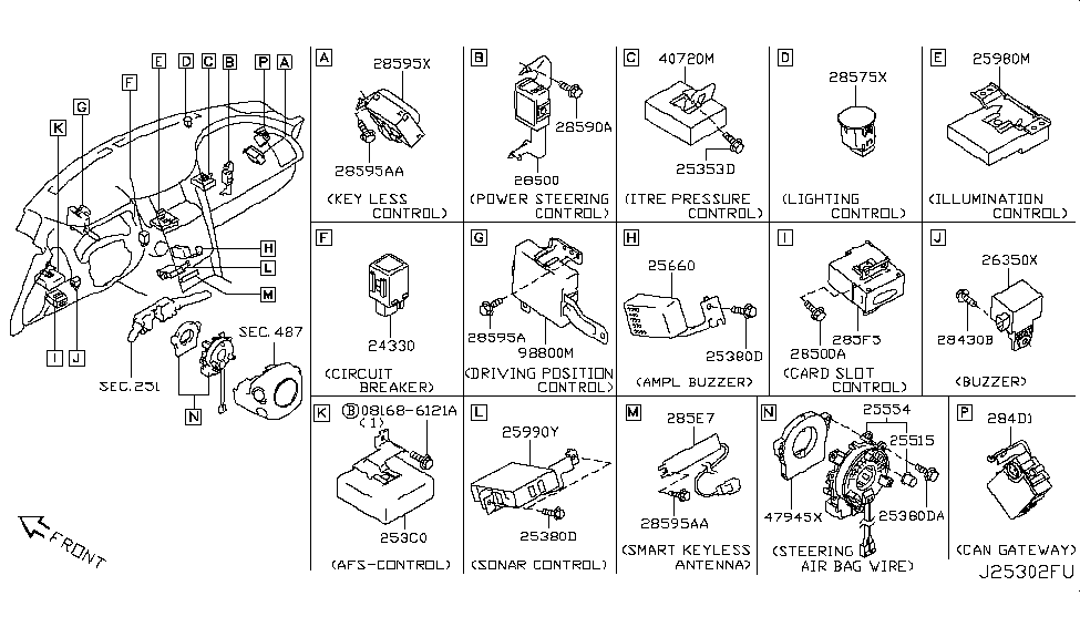 Infiniti 28500-1CA0A Control Assembly-Power Steering