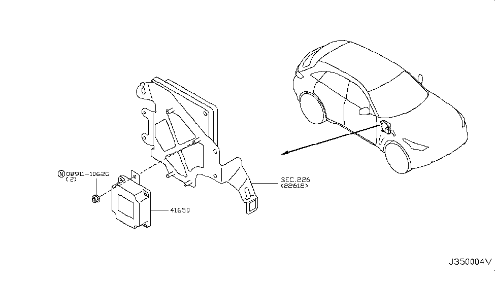 Infiniti 41650-1CA1A Control Assembly-TORGUE Split