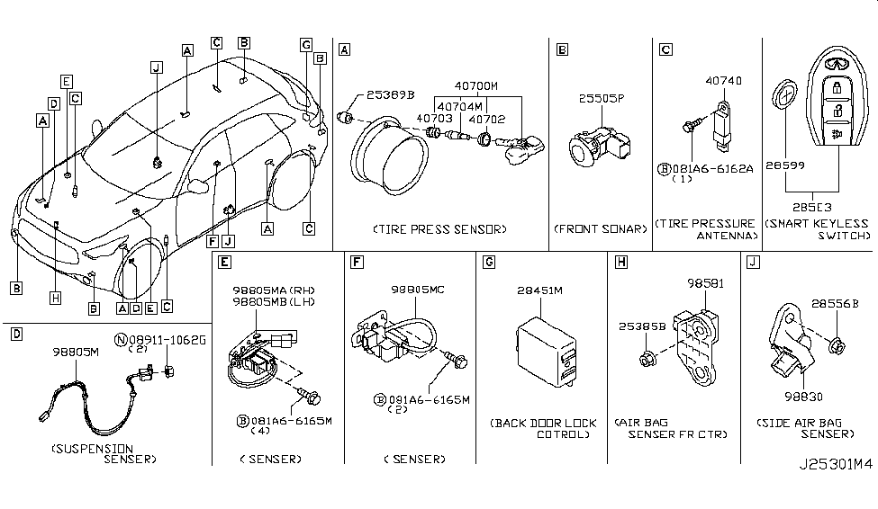 Infiniti 28450-1CA0A Control Unit-Door Lock