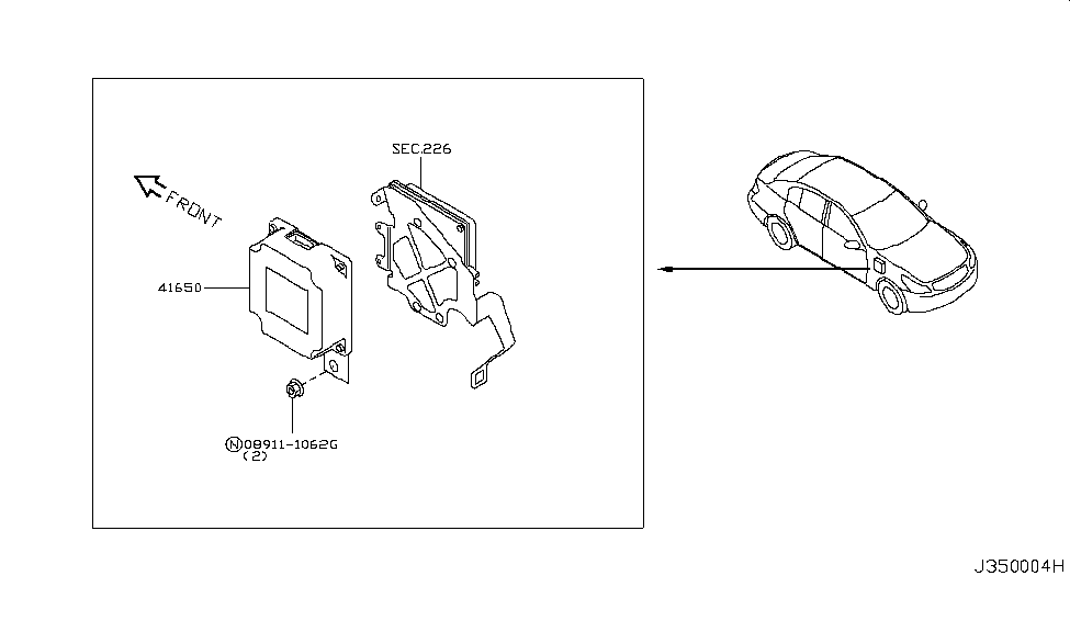 Infiniti 41650-JK500 Control Assembly-Torque Split