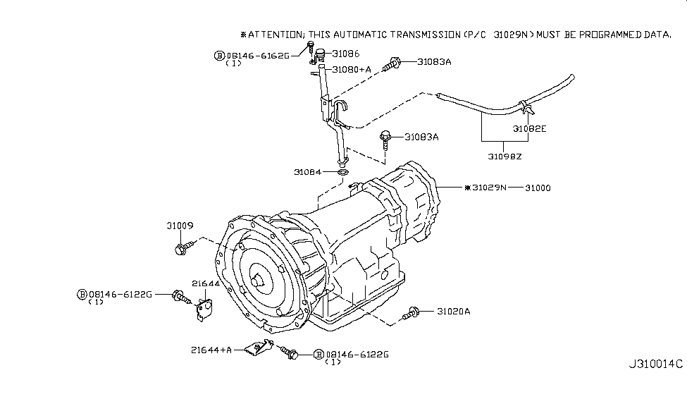 Infiniti 31080-1BA6A Pipe Assy-Oil Charging