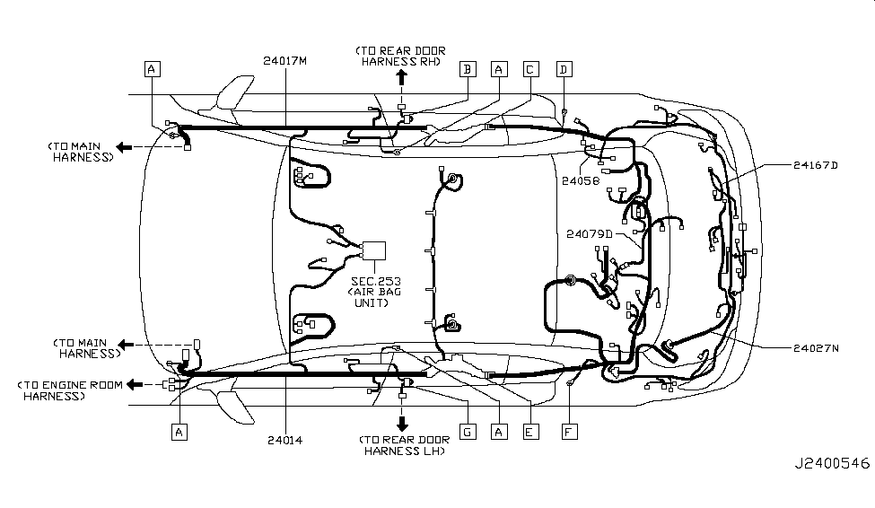 Infiniti 24028-JK60A Harness-Sub