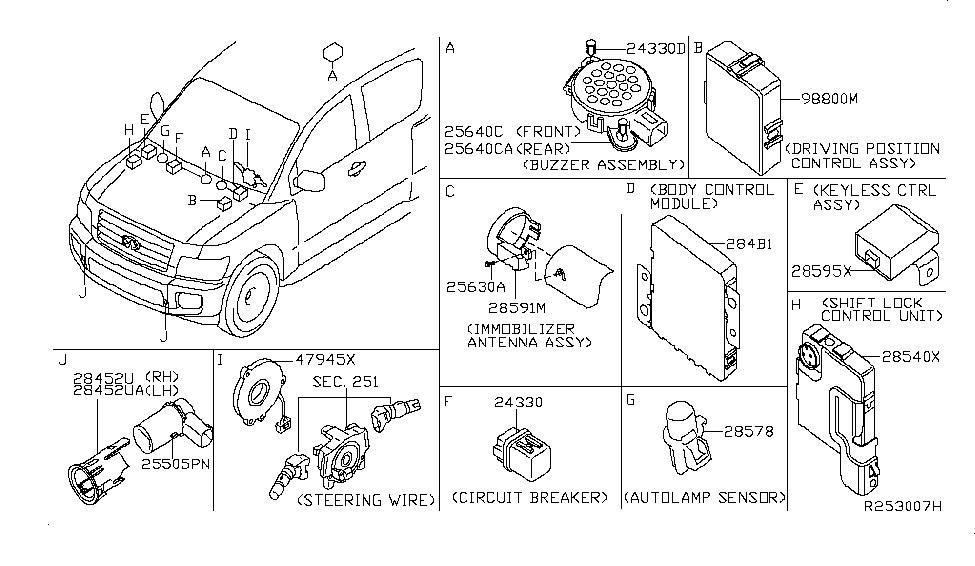 Infiniti 98800-9FD0B Control Assembly-Driving Position