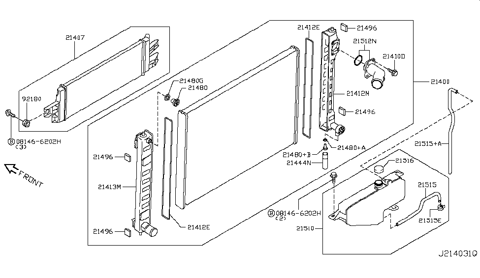 Infiniti 21496-1BA0A Seal - Radiator