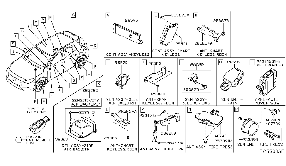 Infiniti 285C8-5DJ0A Rom-Data Id,Id For Programming Air Bag