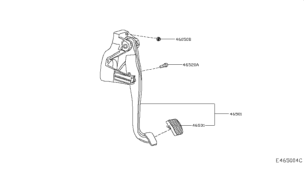 Infiniti 46531-5DA1A Pad-Pedal