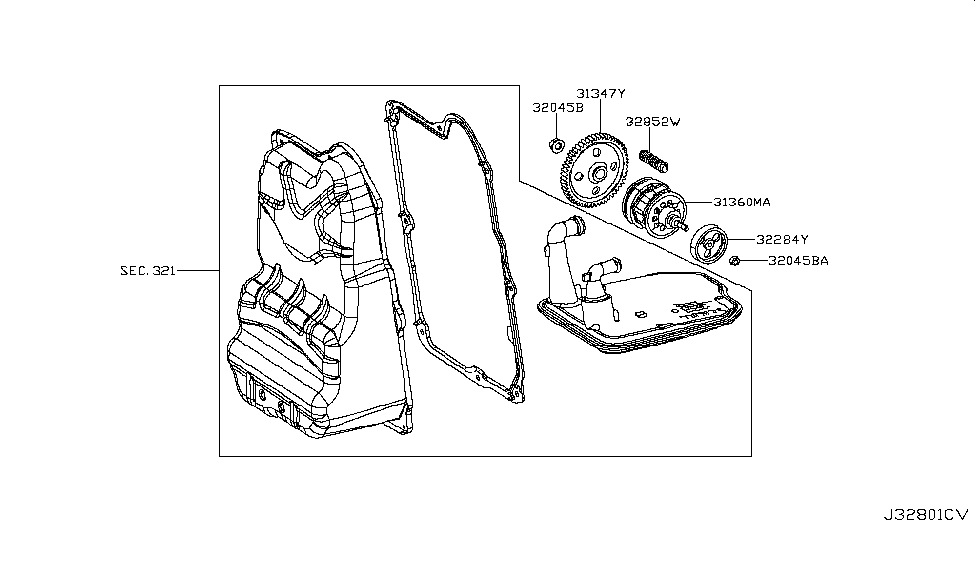 Infiniti 32852-HG00B Spring-TORSION