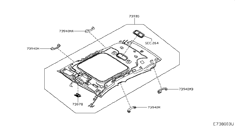 Infiniti 739B0-5DC5A Module Assembly-Roof Trim