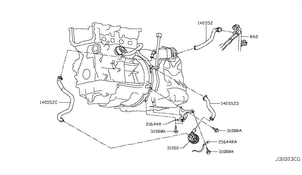 Infiniti 31069-5DA1A Bracket-Tube