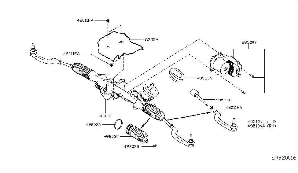 Infiniti 48950-5DA0A Cover Assembly-Hole, Steering Gear