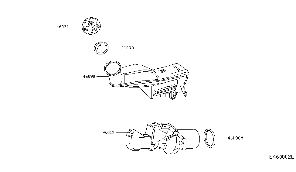 Infiniti 46093-5DA0A Strainer-Brake Oil