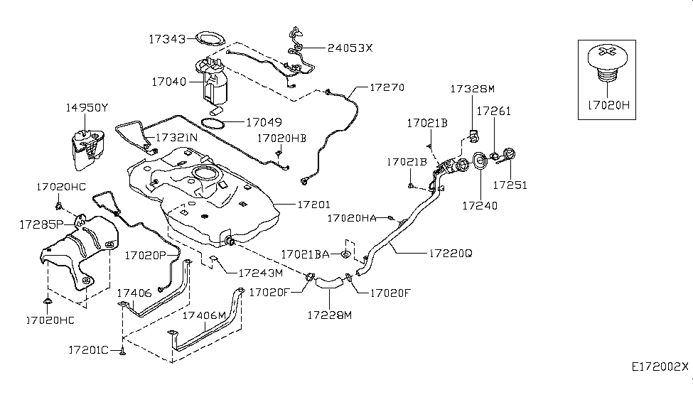 Infiniti 17328-5DC0A Bracket-Ventilation Tube