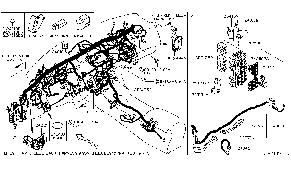 Infiniti 24356-4HB0A Bracket-Junction