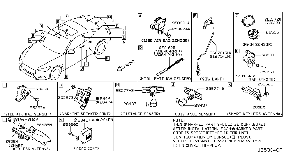 Infiniti 284E7-5CA0B Adas Controller Assembly