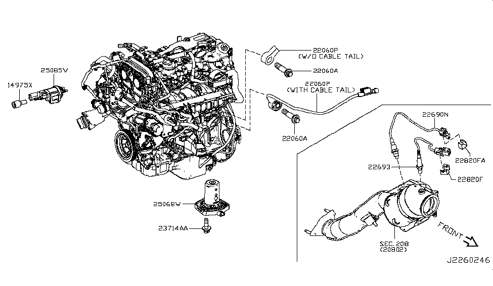 Infiniti 25068-HG00B Sensor-Oil Level