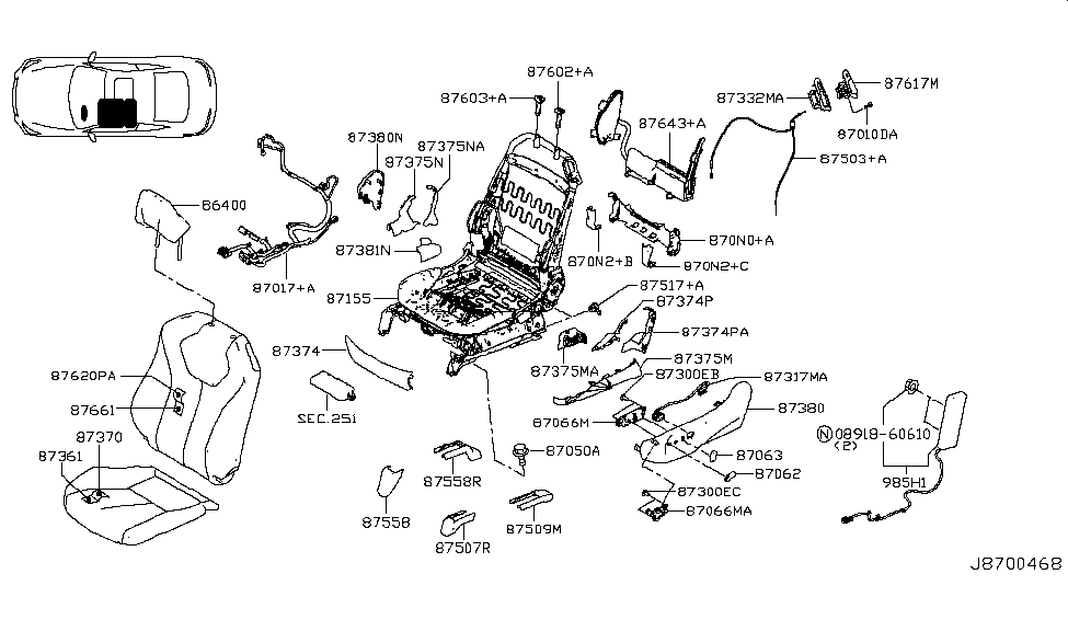 Infiniti 88695-5CA0A Screw