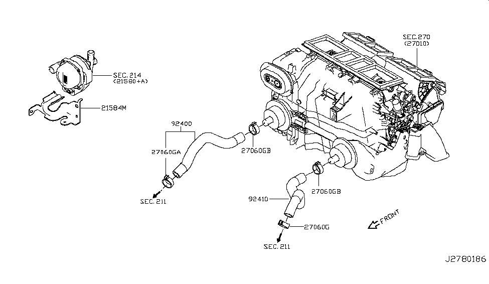 Infiniti 21584-5CA5A Bracket Motor