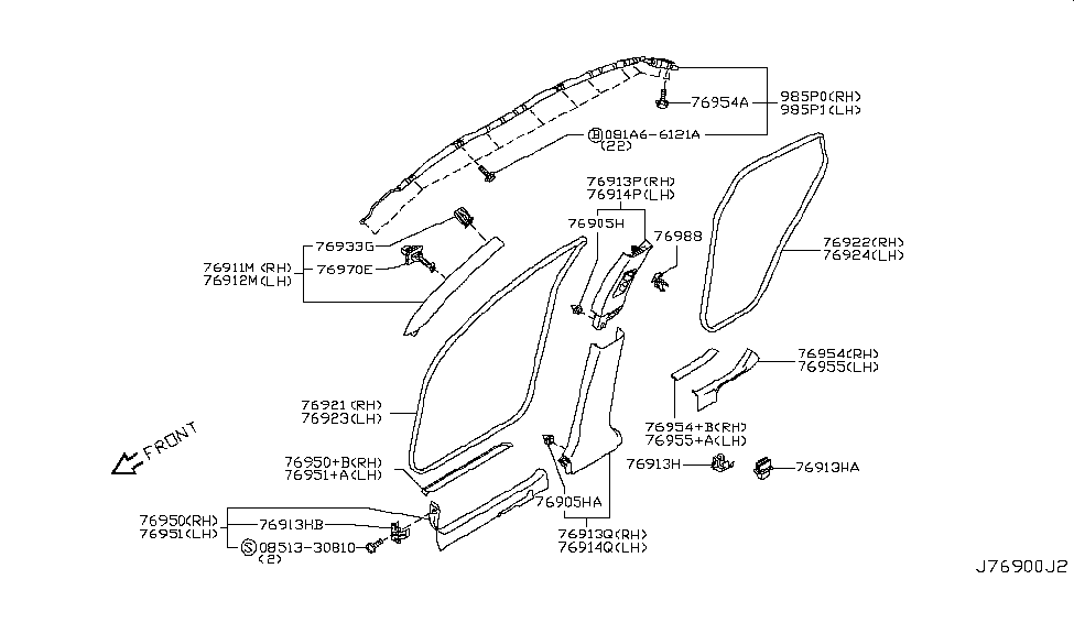 Infiniti 769B1-1BA0A Plate-Kicking,Front LH